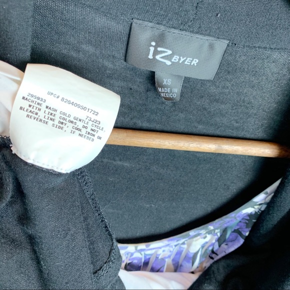 IZ Byer One Piece Ruffle Camisole Cardigan - Picture 4 of 8